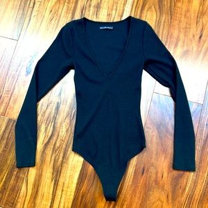 Deep V-neck Bodysuit
